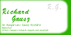 richard gausz business card
