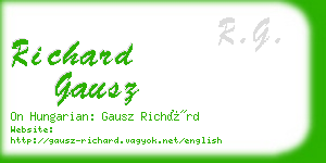 richard gausz business card